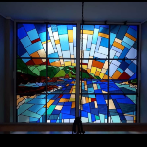 glentana bay, stained glass window